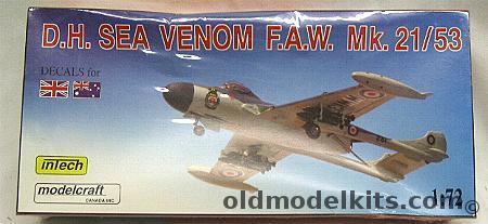 Intech 1/72 Sea Venom F.A.W. Mk. 21/53 Strike Fighter Australian Navy or Royal Navy, T06-295 plastic model kit